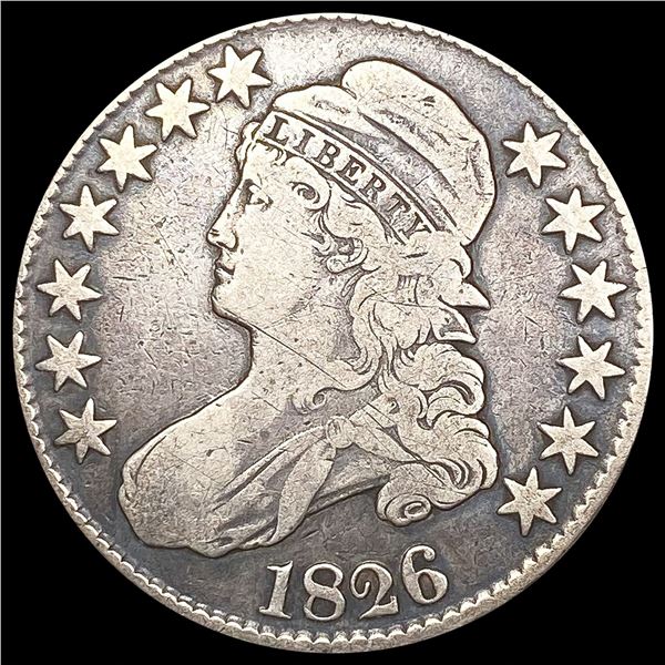 1826 Capped Bust Half Dollar NICELY CIRCULATED