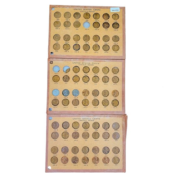 1928-1957 Wheat Cent Album (83 Coins)
