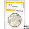Image 1 : 1881-O Morgan Silver Dollar PGA MS65