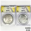 Image 1 : 1889, 1882-O Set (2) Morgan Dollars ANACS MS60
