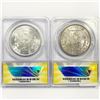 Image 2 : 1889, 1882-O Set (2) Morgan Dollars ANACS MS60