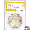 Image 1 : 1878-CC Morgan Silver Dollar PGA MS65