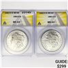 Image 1 : 1882-O Set (2) Morgan Silver Dollar ANACS MS62