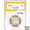 Image 1 : 1934-D Washington Silver Quarter PGA MS65 Heavy