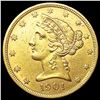 Image 1 : 1901-S $5 Gold Half Eagle UNCIRCULATED