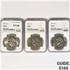 Image 1 : 1974 Set (3) Eisenhower Silver Dollars NGC MS65