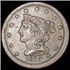 Image 1 : 1857 Braided Hair Half Cent CLOSELY UNCIRCULATED