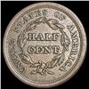 Image 2 : 1857 Braided Hair Half Cent CLOSELY UNCIRCULATED