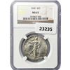 Image 1 : 1940 Walking Liberty Half Dollar NGC MS65