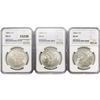 Image 1 : 1884-O Set (3) Morgan Silver Dollar NGC MS62