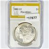 Image 1 : 1882-CC Morgan Silver Dollar PGA MS64+