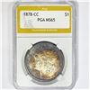 Image 1 : 1878-CC Morgan Silver Dollar PGA MS65