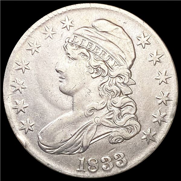 1833 Capped Bust Half Dollar NEARLY UNCIRCULATED