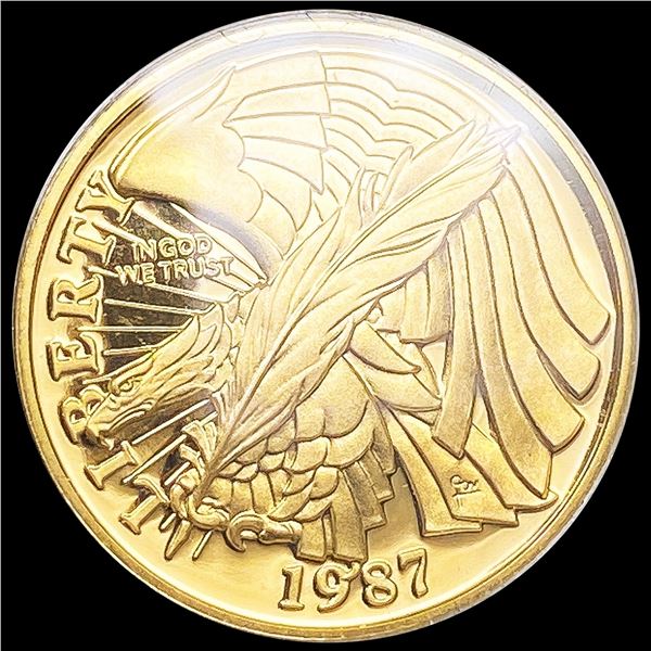 1987-W Bicentennial .25oz Gold $5 GEM PROOF