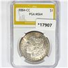 Image 1 : 1884-CC Morgan Silver Dollar PGA MS64