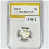 Image 1 : 1940-D Mercury Silver Dime PGA MS67 FSB