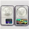 Image 2 : 2000 Set (2) American Silver Eagles NGC MS69