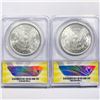 Image 2 : 1882-O Set (2) Morgan Silver Dollar ANACS MS62