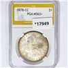 Image 1 : 1878-CC Morgan Silver Dollar PGA MS63+