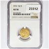 Image 1 : 1912 $2.50 Gold Quarter Eagle NGC AU58