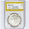 Image 1 : 1878 Morgan Silver Dollar PGA MS63 Rev 79