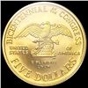 Image 2 : 1989-W Commem 1/4oz Gold $5 GEM PROOF