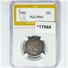 Image 1 : 1902 Barber Quarter PGA PR65