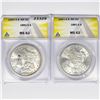 Image 1 : 1882-S, 1881-S Set (2) Morgan Dollars ANACS MS62