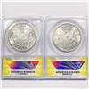 Image 2 : 1882-S, 1881-S Set (2) Morgan Dollars ANACS MS62