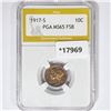 Image 1 : 1917-S Mercury Silver Dime PGA MS65 FSB