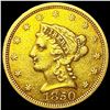 Image 1 : 1850 $2.50 Gold Quarter Eagle NICELY CIRCULATED