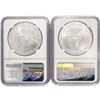 Image 2 : 2000 Set (2) American Silver Eagles NGC MS69