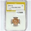 Image 1 : 1917-D Wheat Cent PGA MS63 RED