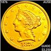 Image 1 : 1876 $2.50 Gold Quarter Eagle CHOICE AU