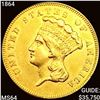 Image 1 : 1864 $3 Gold Piece CHOICE BU