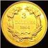 Image 2 : 1864 $3 Gold Piece CHOICE BU