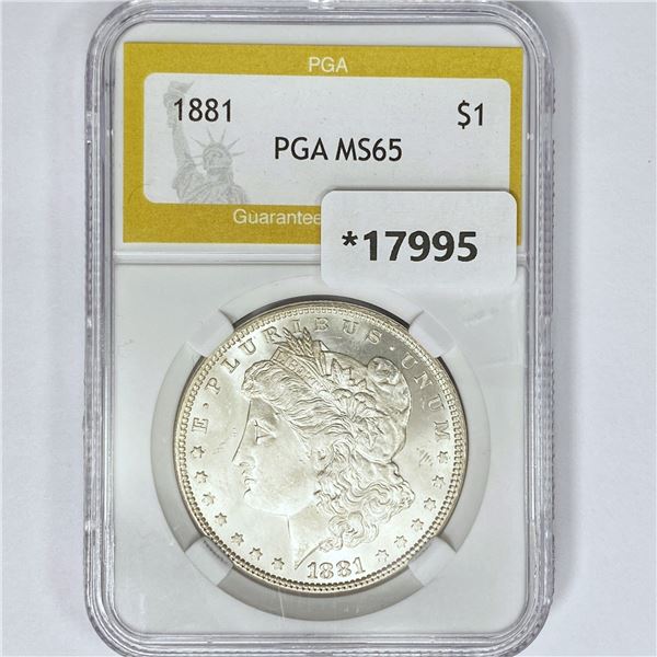 1881 Morgan Silver Dollar PGA MS65