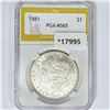 Image 1 : 1881 Morgan Silver Dollar PGA MS65