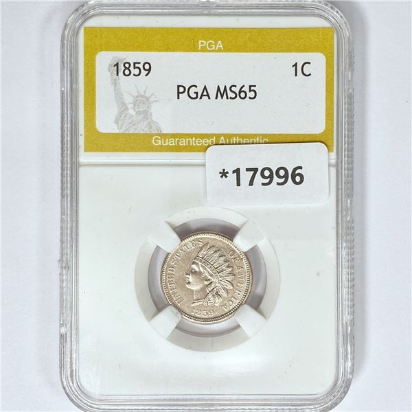 1859 Indian Head Cent PGA MS65