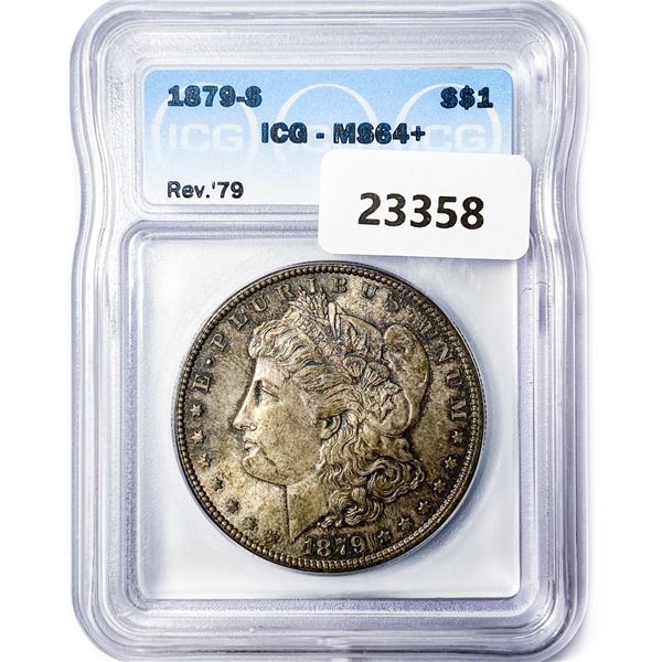1879-S Morgan Silver Dollar ICG MS64+ Rev 79