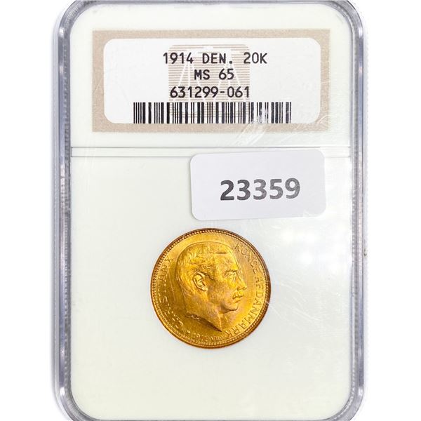 1914 20K .26oz Denmark Gold NGC MS65