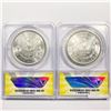 Image 2 : 1881-S, 1882-O Set (2) Morgan Dollars ANACS MS63