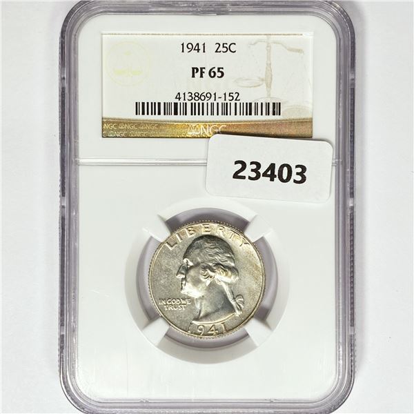 1941 Washington Silver Quarter NGC PF65