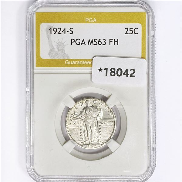 1924-S Standing Liberty Quarter PGA MS63 FH