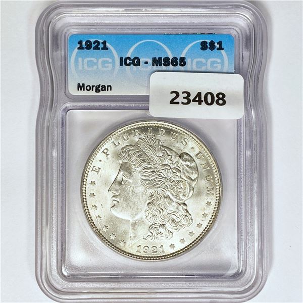 1921 Morgan Silver Dollar ICG MS65