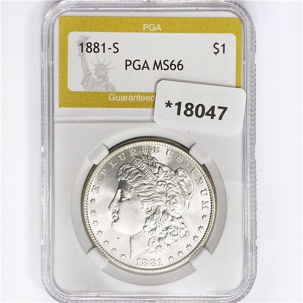 1881-S Morgan Silver Dollar PGA MS66
