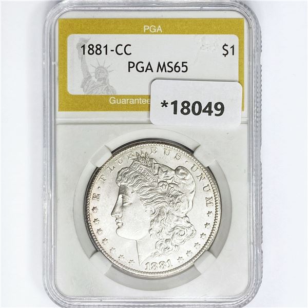 1881-CC Morgan Silver Dollar PGA MS65