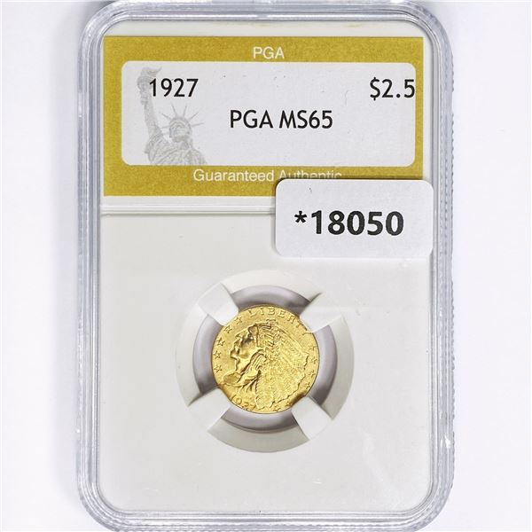 1927 $2.50 Gold Quarter Eagle PGA MS65