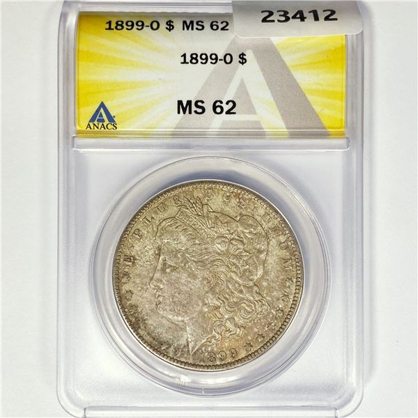 1899-O Morgan Silver Dollar ANACS MS62