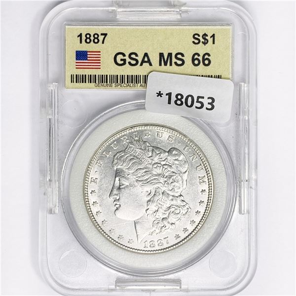 1887 Morgan Silver Dollar GSA MS66